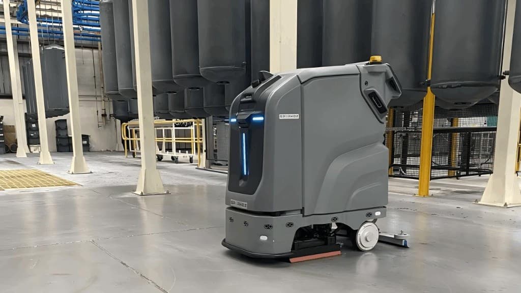 SPARKOZ autonomous industrial floor cleaning machine