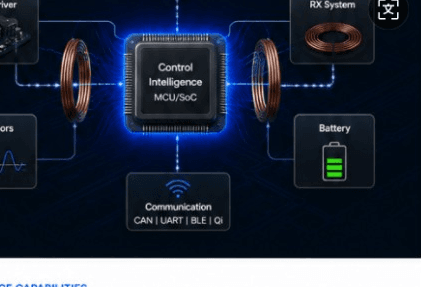 Intelligent control architecture with TX driver, RX system, and MCU