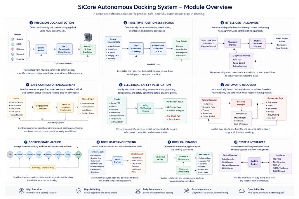 SiCore Autonomous Docking System module overview