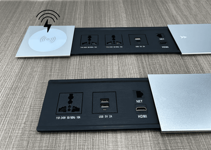 Multifunction conference table power hub