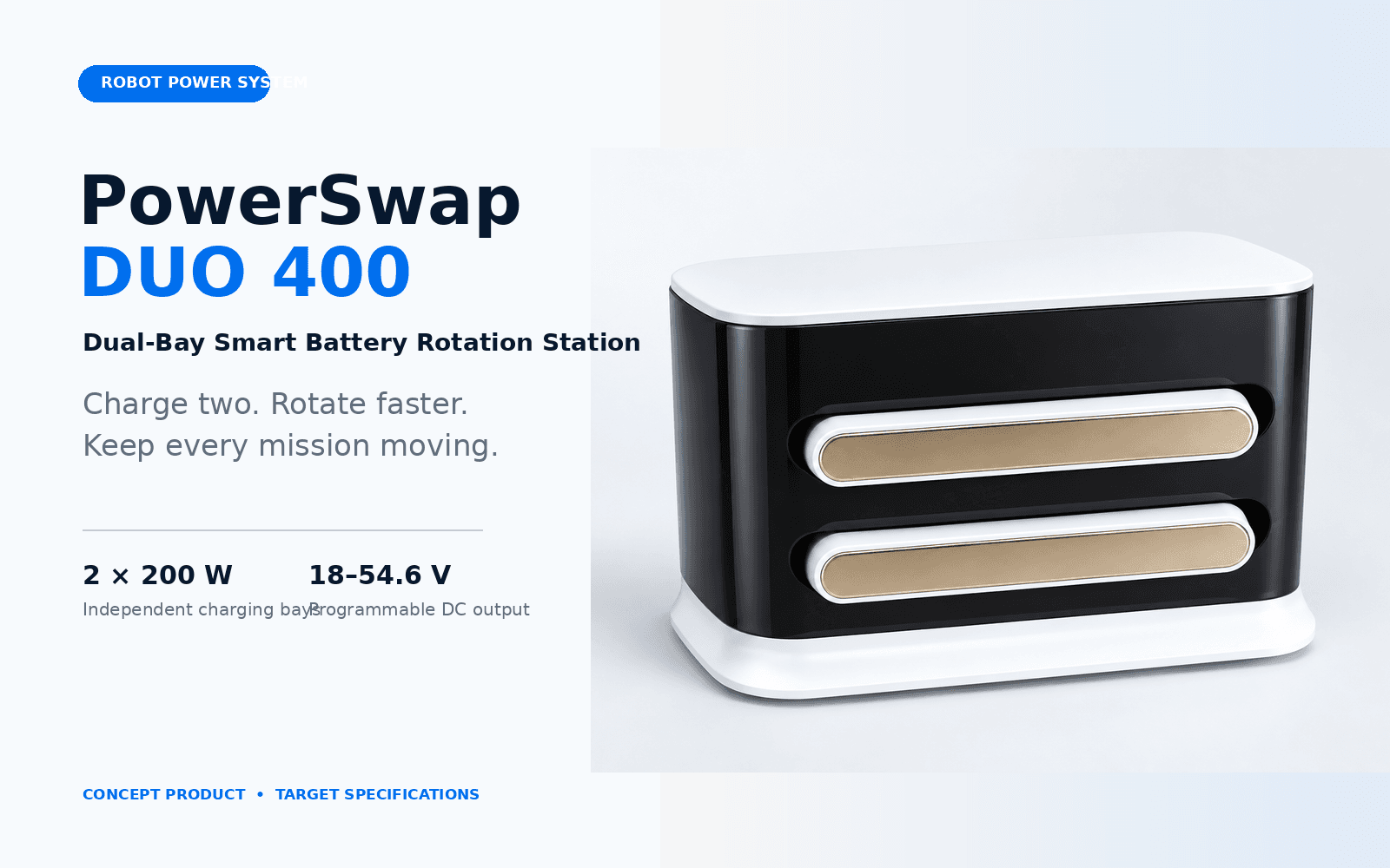 Estación de rotación de baterías PowerSwap DUO 400