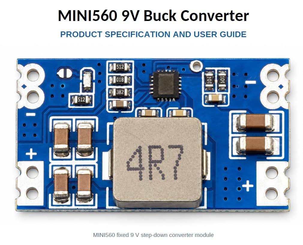 MINI560 9 V Buck Converter