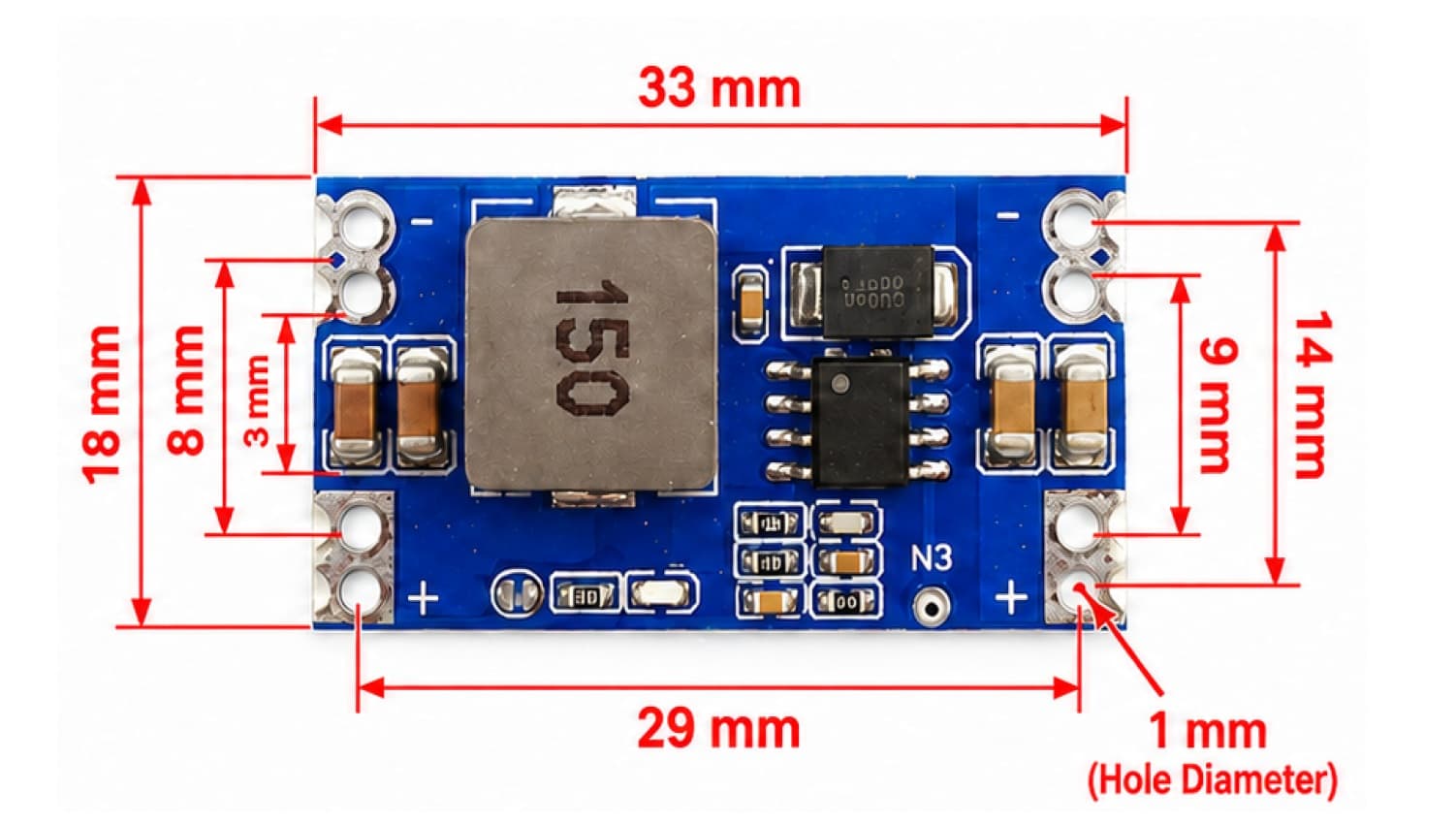 Convertidor reductor MINI560 PRO de 3,3 V
