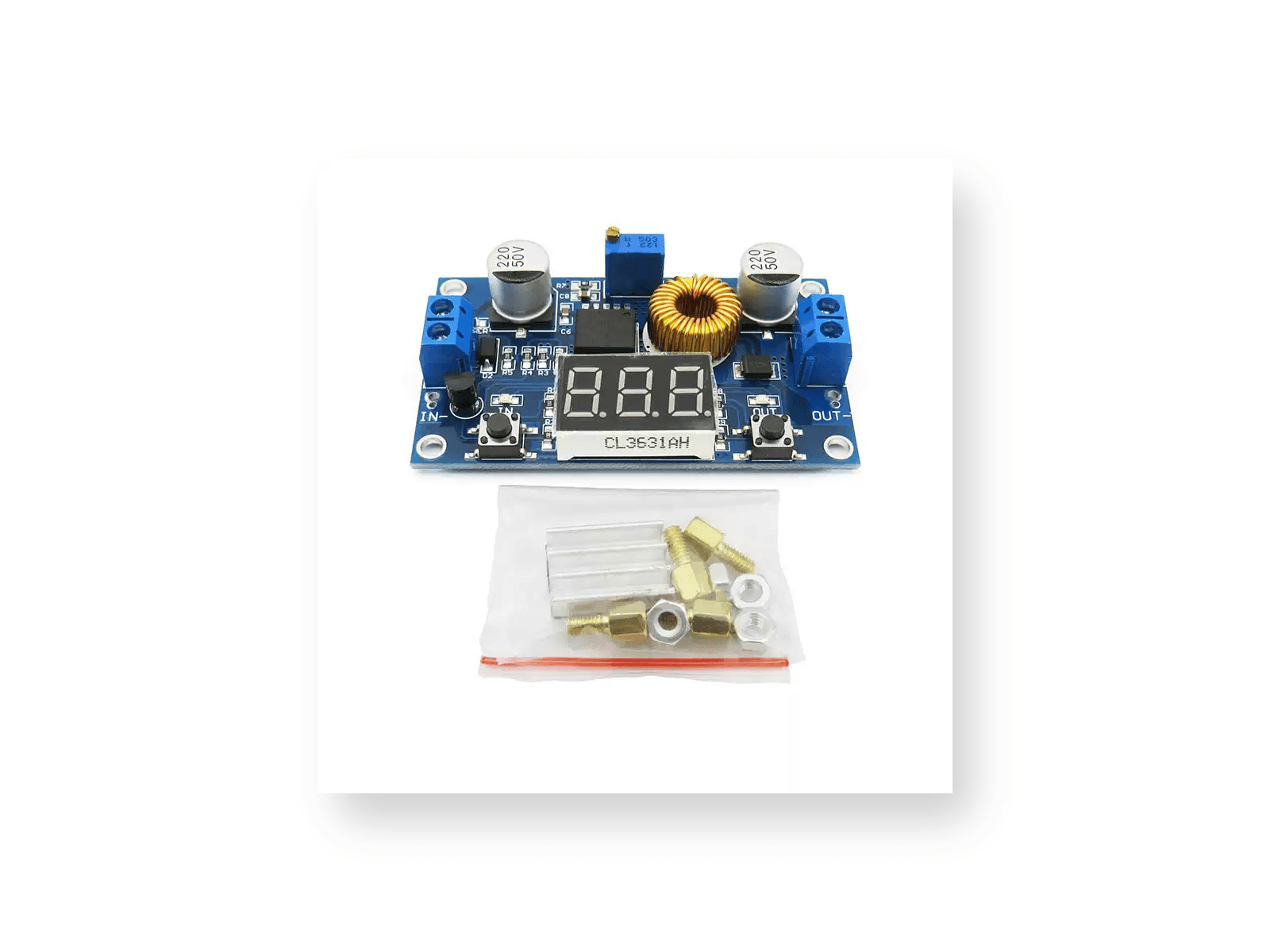 75 W 5 A Adjustable Buck Converter with Voltmeter
