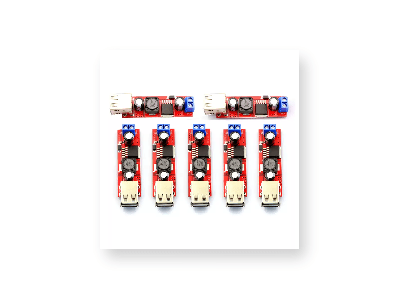Dual-USB 5 V / 3 A DC-DC Buck Module